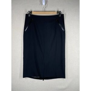 Boston Proper Skirt Womens 6 Black Pencil Straight Zippers New Lined
